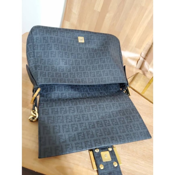 Authentic Fendi Tobacco Zuchinno Coated Canvas Mama Forever Shoulder Bag - Picture 12 of 12